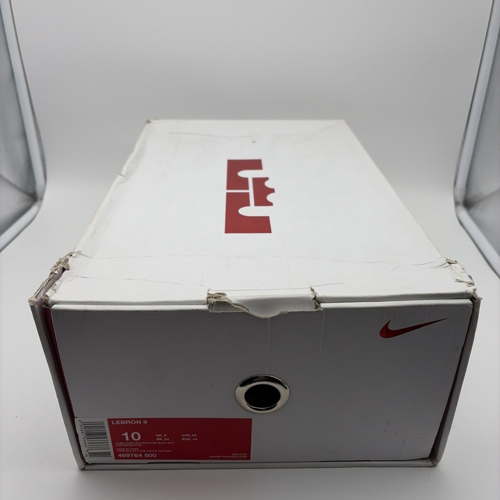 Nike LeBron 9 Summit Lake Hornets Mens Purple Sneakers 469764-500 Size 10 - Picture 8 of 8